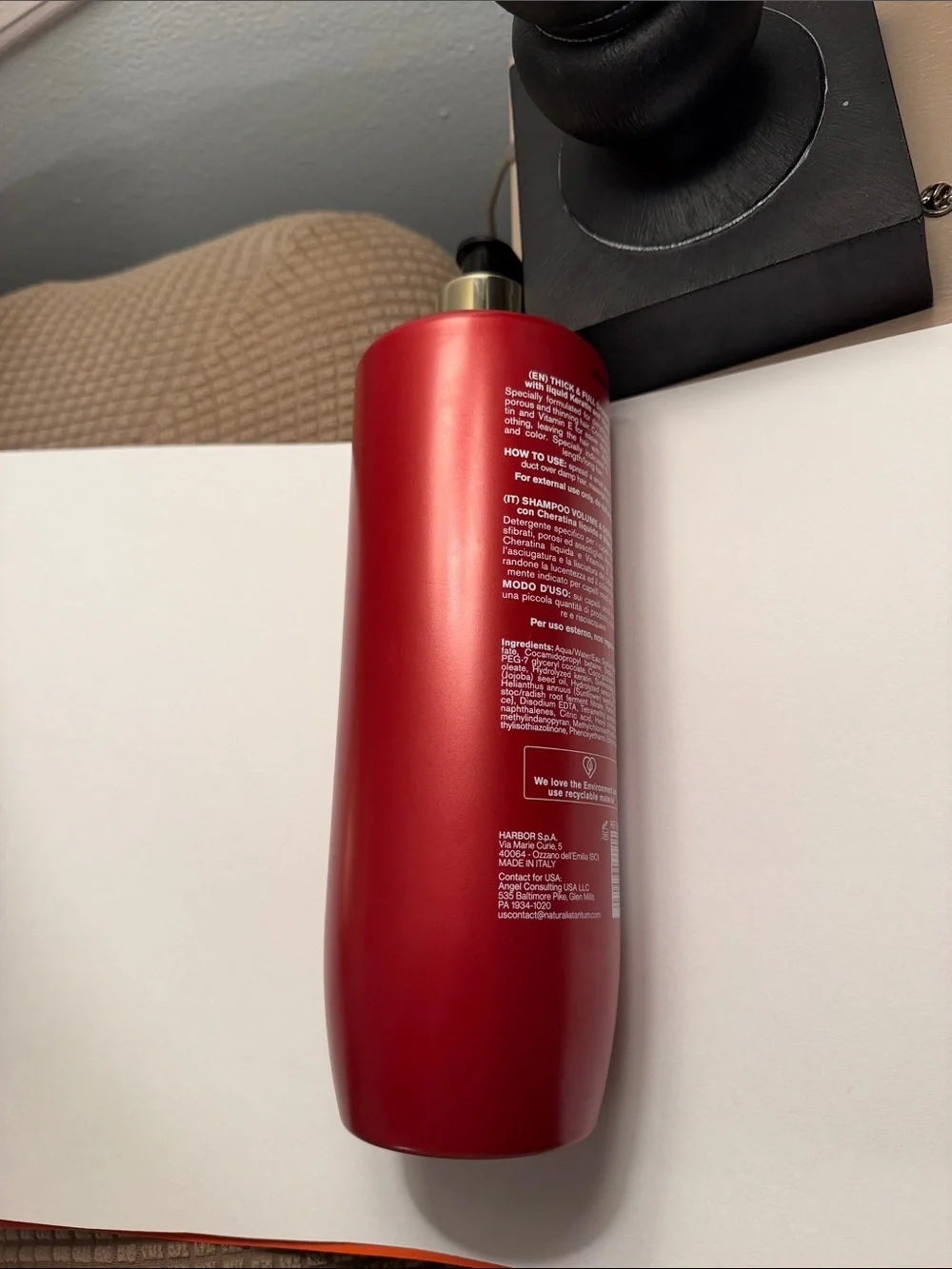 Arbor Thick & Full Shampoo - Red Bottle with Gold Pump